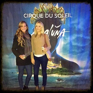 My friend Chiara and I at Cirque Du Coleil's Amaluna earlier this week.